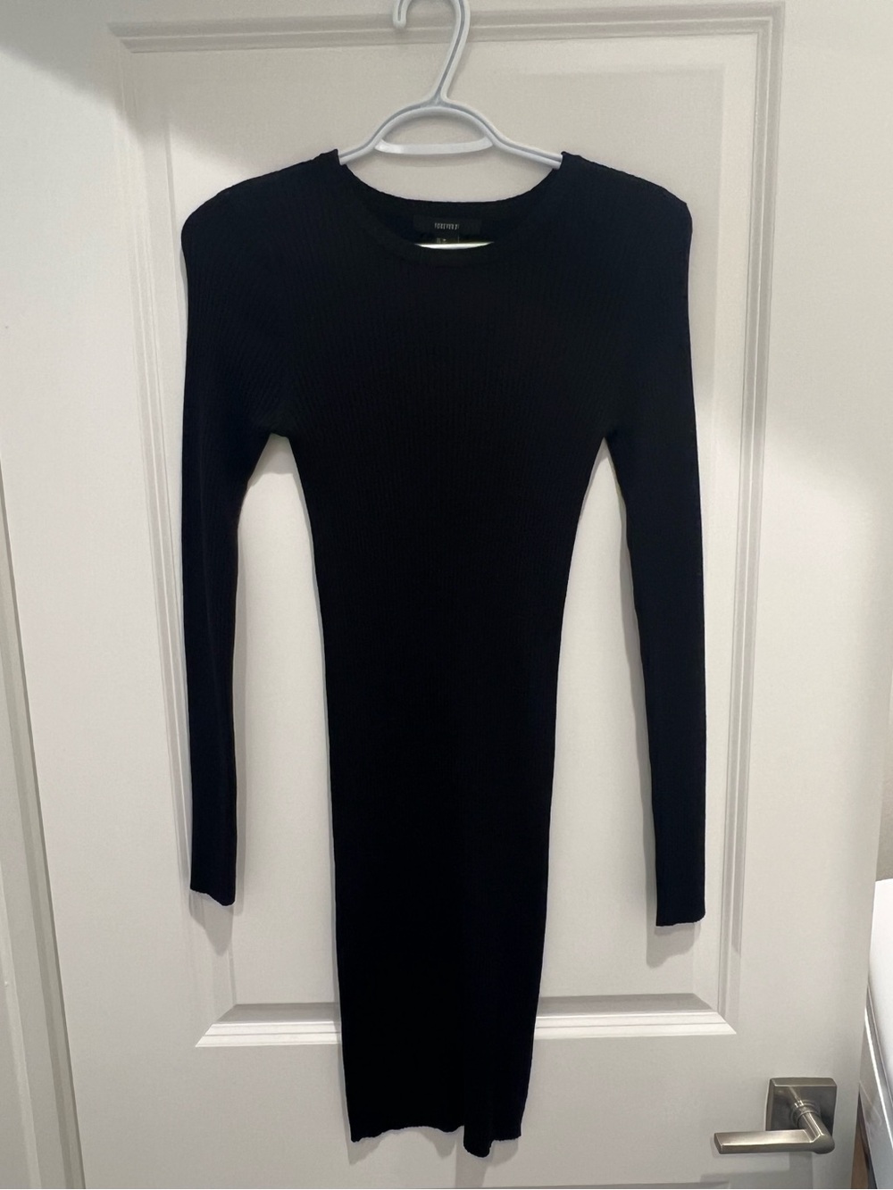 Forever 21 Black Ribbed Crewneck Top